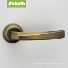 zinc alloy antique brass exterior front entrance luxury brass door handle